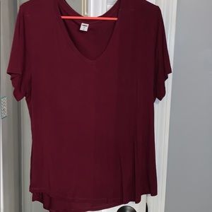 Old navy maroon v-neck top.